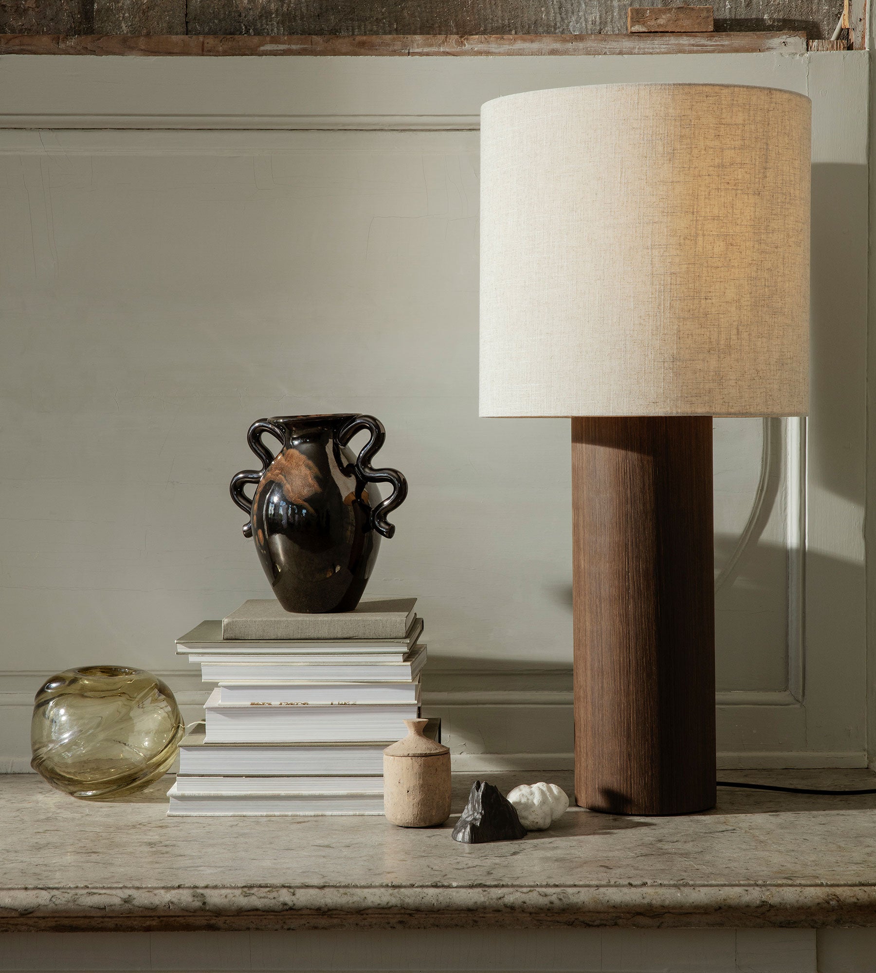 Verso Table Vase Black/Brown Splash