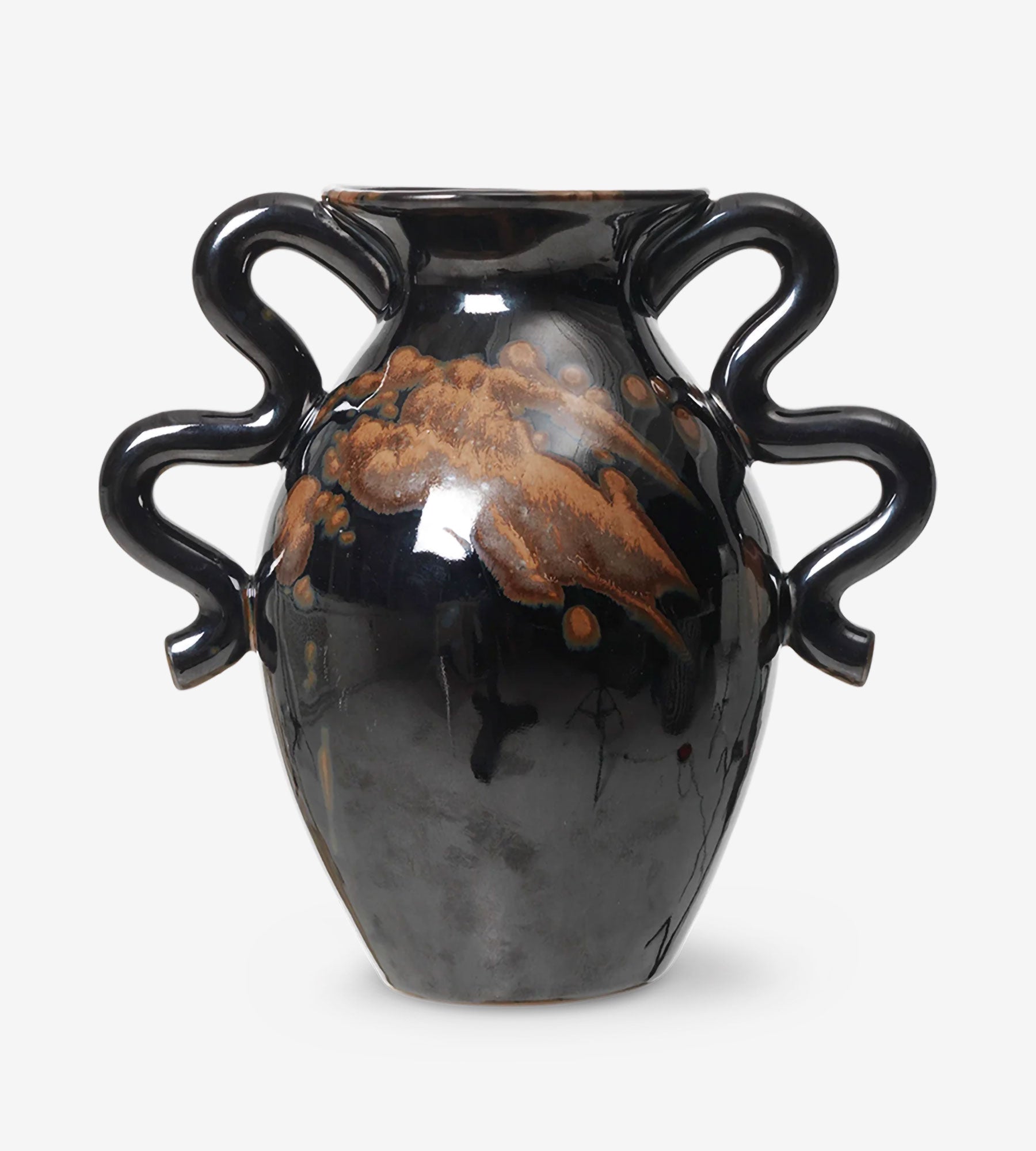 Verso Table Vase Black/Brown Splash
