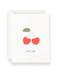 I Love You Cherries Greeting Card