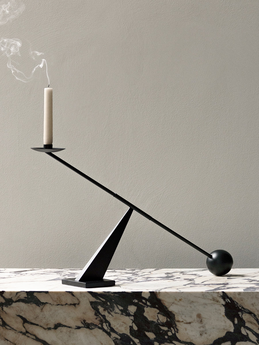 Interconnect Candle Holder - Black Steel