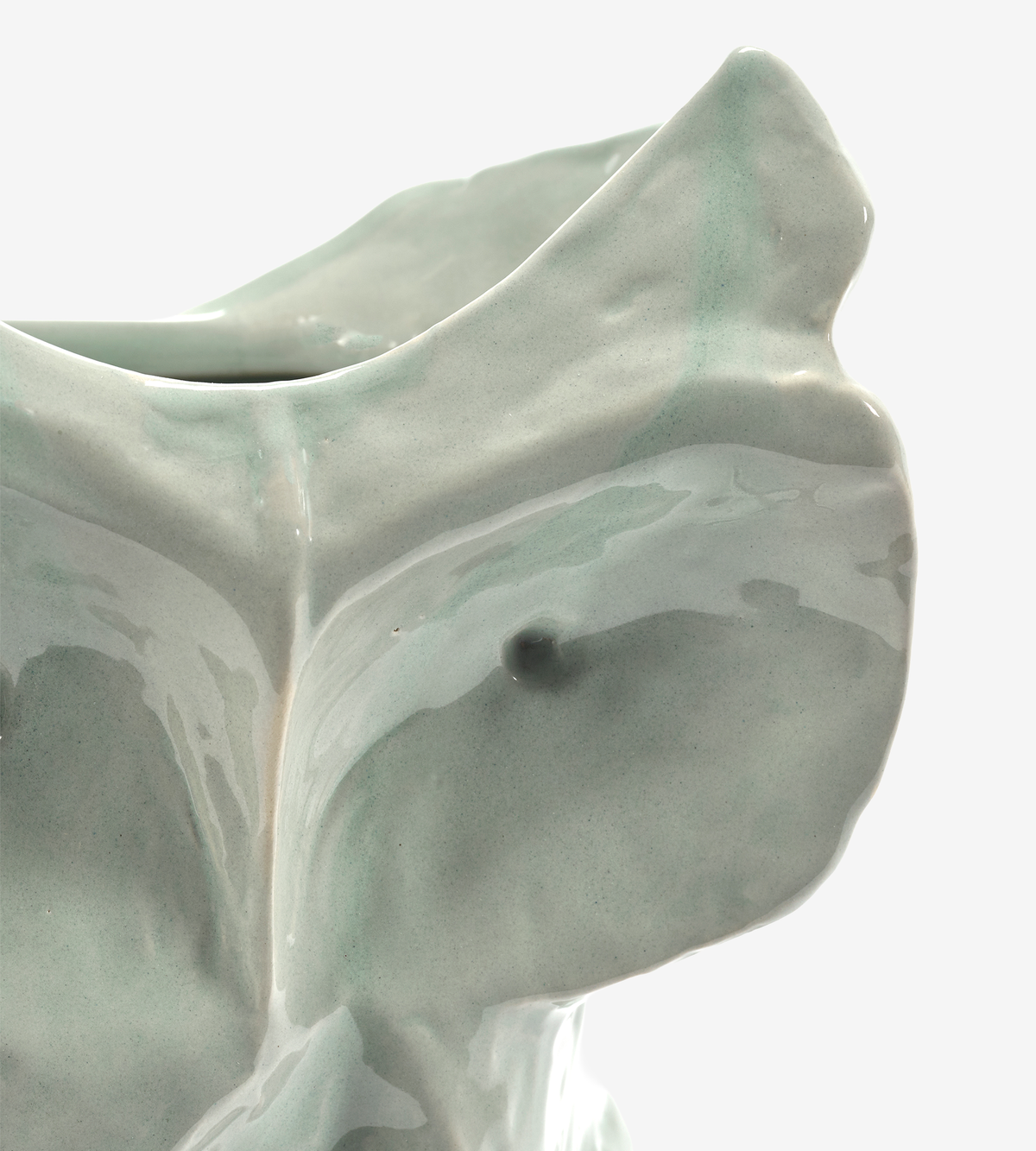After Midnight Owl Vase Large - Light Blue