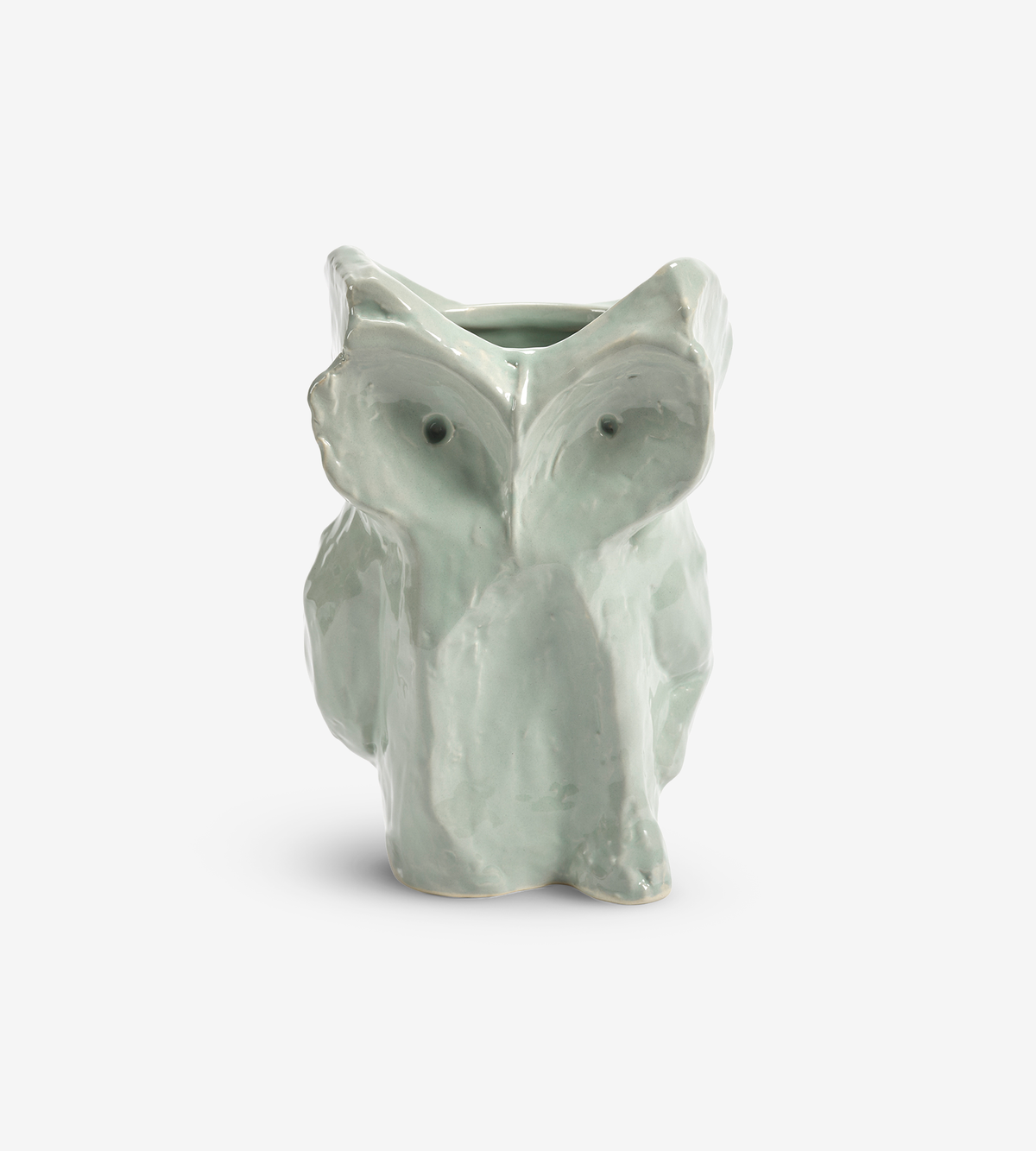 After Midnight Owl Vase Small - Light Blue