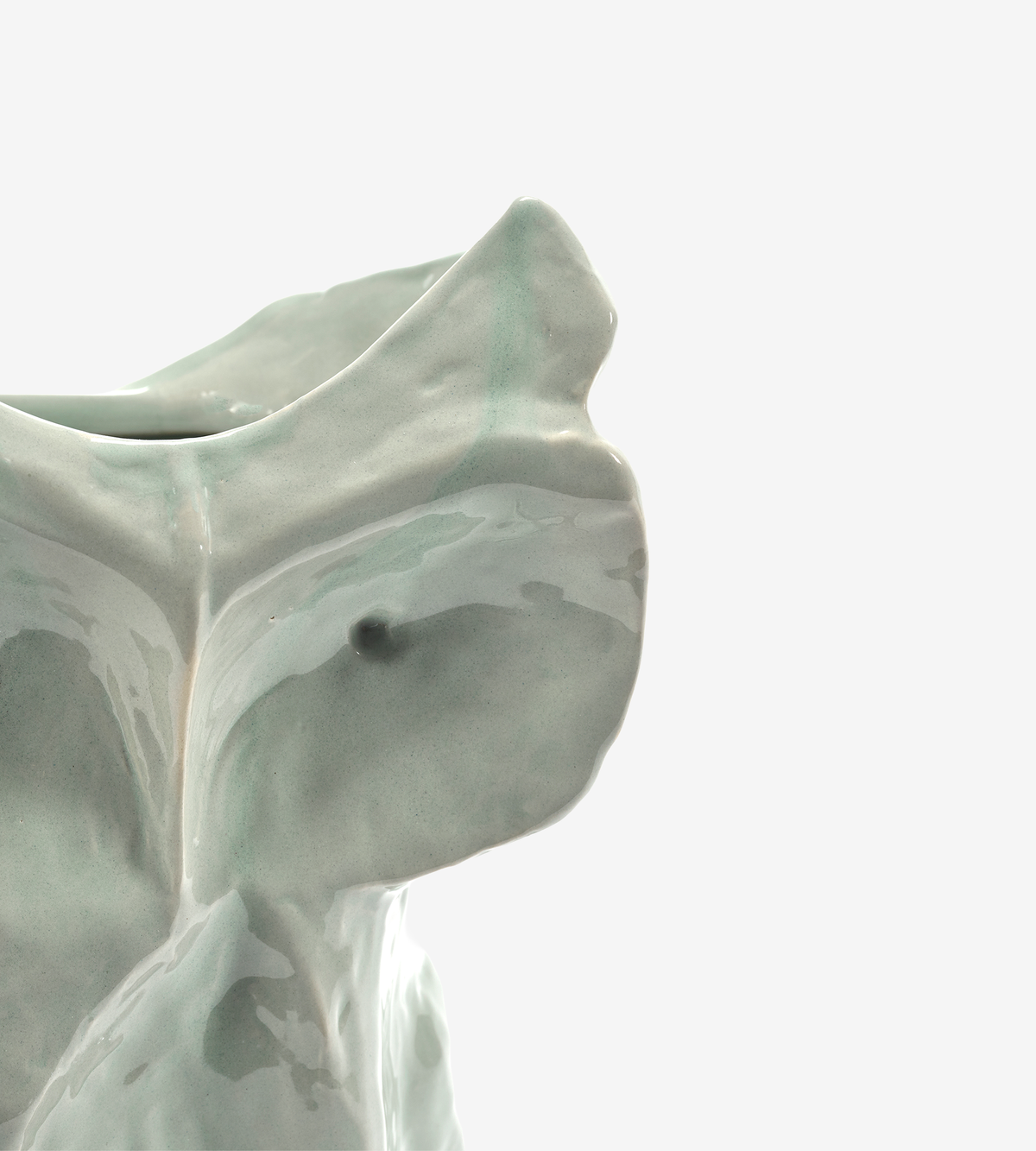 After Midnight Owl Vase Small - Light Blue