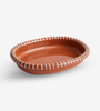 Barro Oval Dish Large - Natural with Stripes
