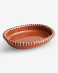 Barro Oval Dish Large - Natural with Stripes