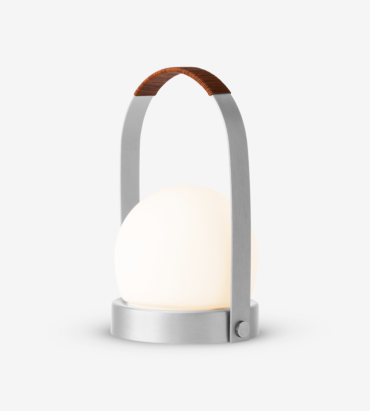 Carrie Portable Lamp - Brushed Aluminium/Leather