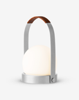 Carrie Portable Lamp - Brushed Aluminium/Leather