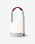Carrie Portable Lamp - Linen Blue/Leather