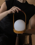 Carrie Portable Lamp - Golden Brown/Leather