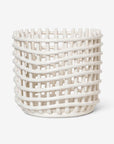 Ceramic Basket Large - Off White