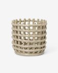 Ceramic Basket Small - Cashmere