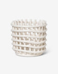 Ceramic Basket Small - Off White