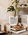 Ceramic Basket Small - Off White