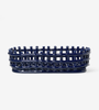 Ceramic Basket Oval - Blue