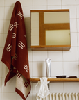 Claremont Bath Towel - Mudbrick & Crème