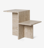 Distinct Side Table - Travertine