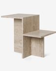 Distinct Side Table - Travertine