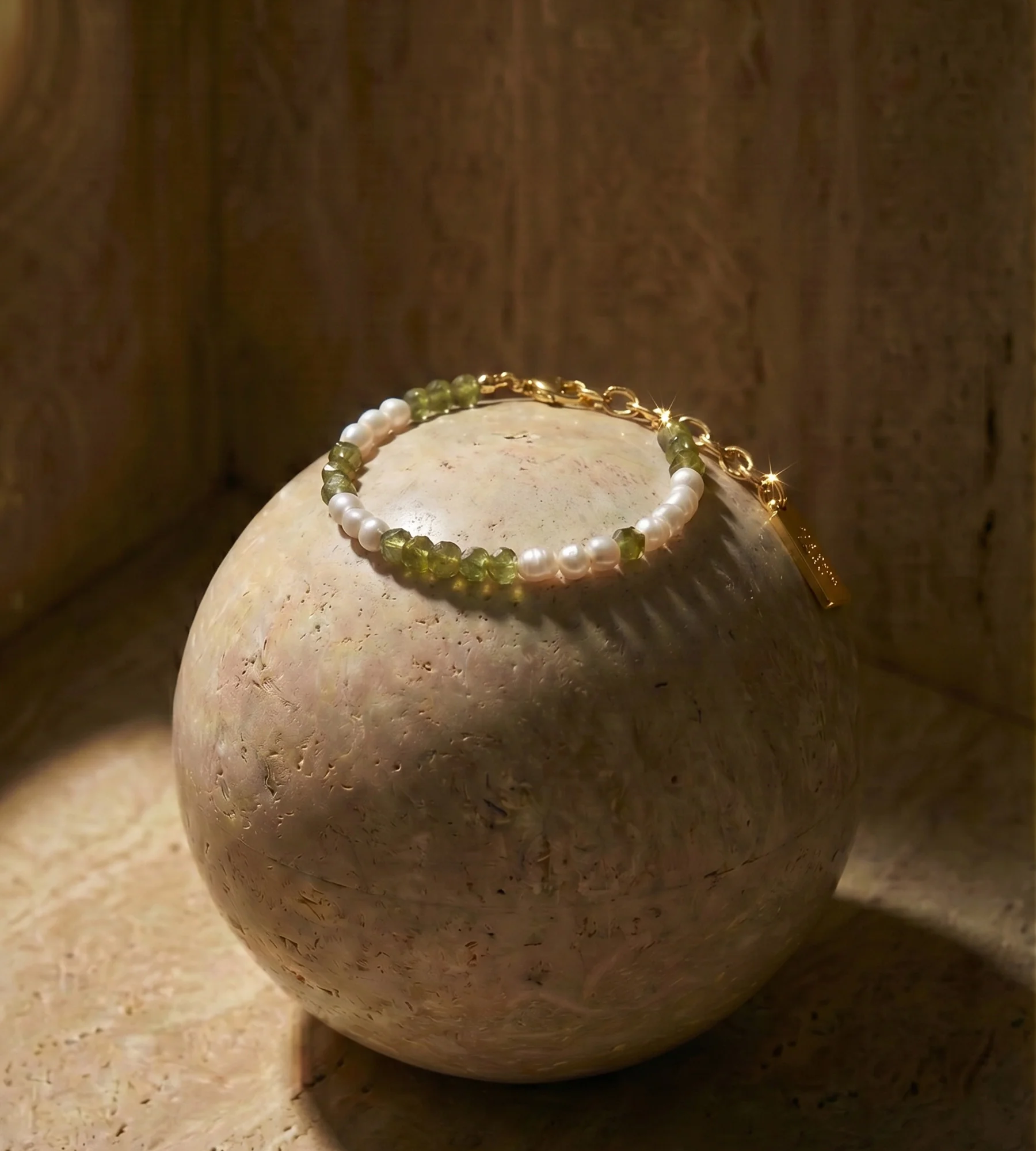 Divine Love Bracelet with Tsavorite Garnet &amp; Pearls