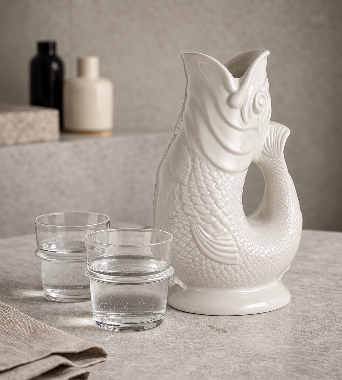 Fish Jug - White