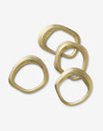 Flow Brass Napkin Rings (set of 4)