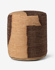 Forene Cylinder Pouf - Tan/Chocolate