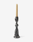 Gale Candle Holder Medium - Blackened Aluminium