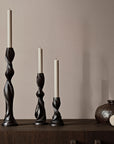 Gale Candle Holder Small - Blackened Aluminium