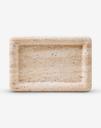 Halo Rectangle Tray - Travertine