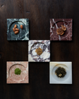 Ink Marble Dish - White Onyx
