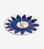 La Pittura Plate D28.5 - Deep Blue Flower