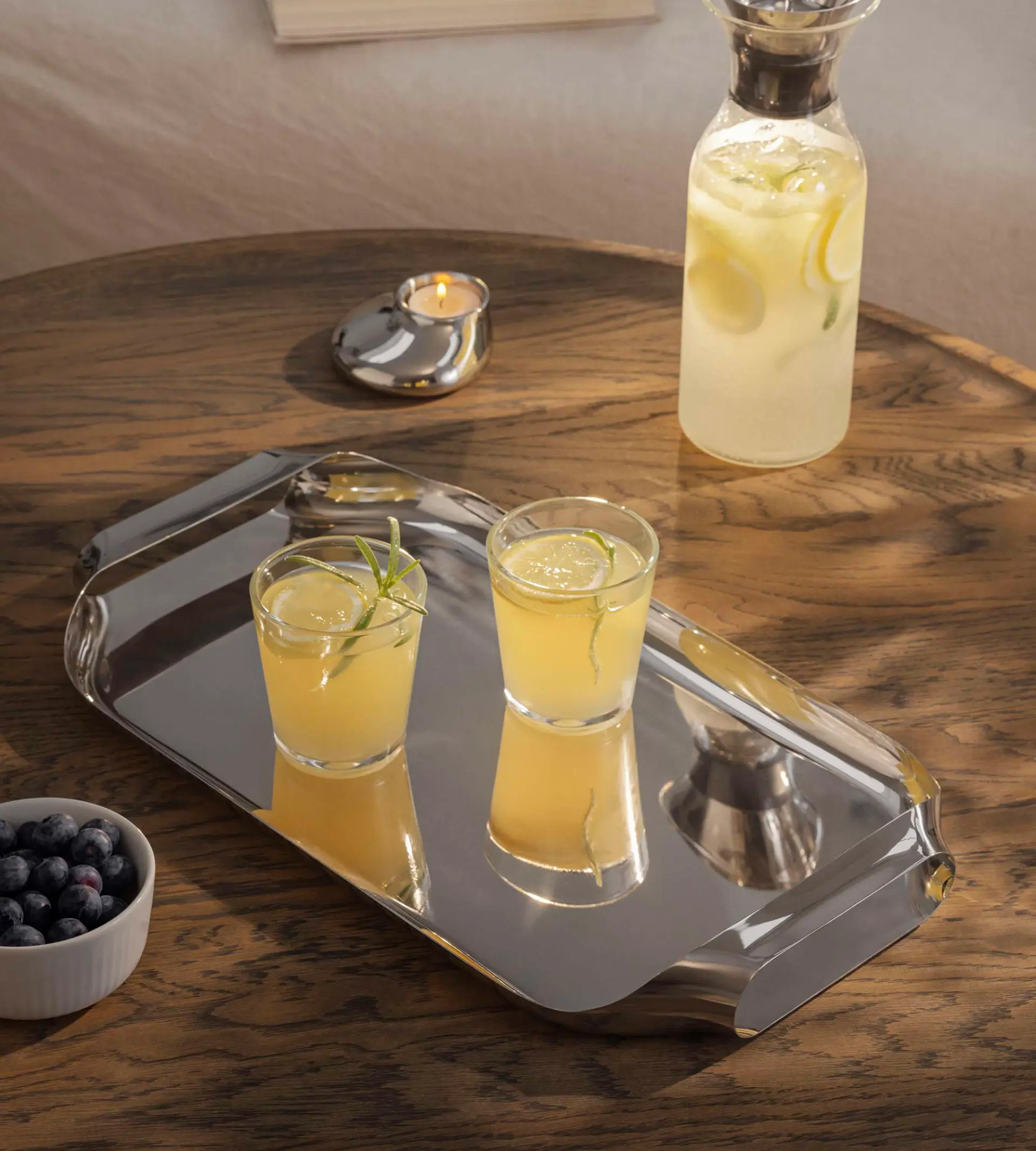 Liquid Lounge Serving Tray - Stainless Steel
