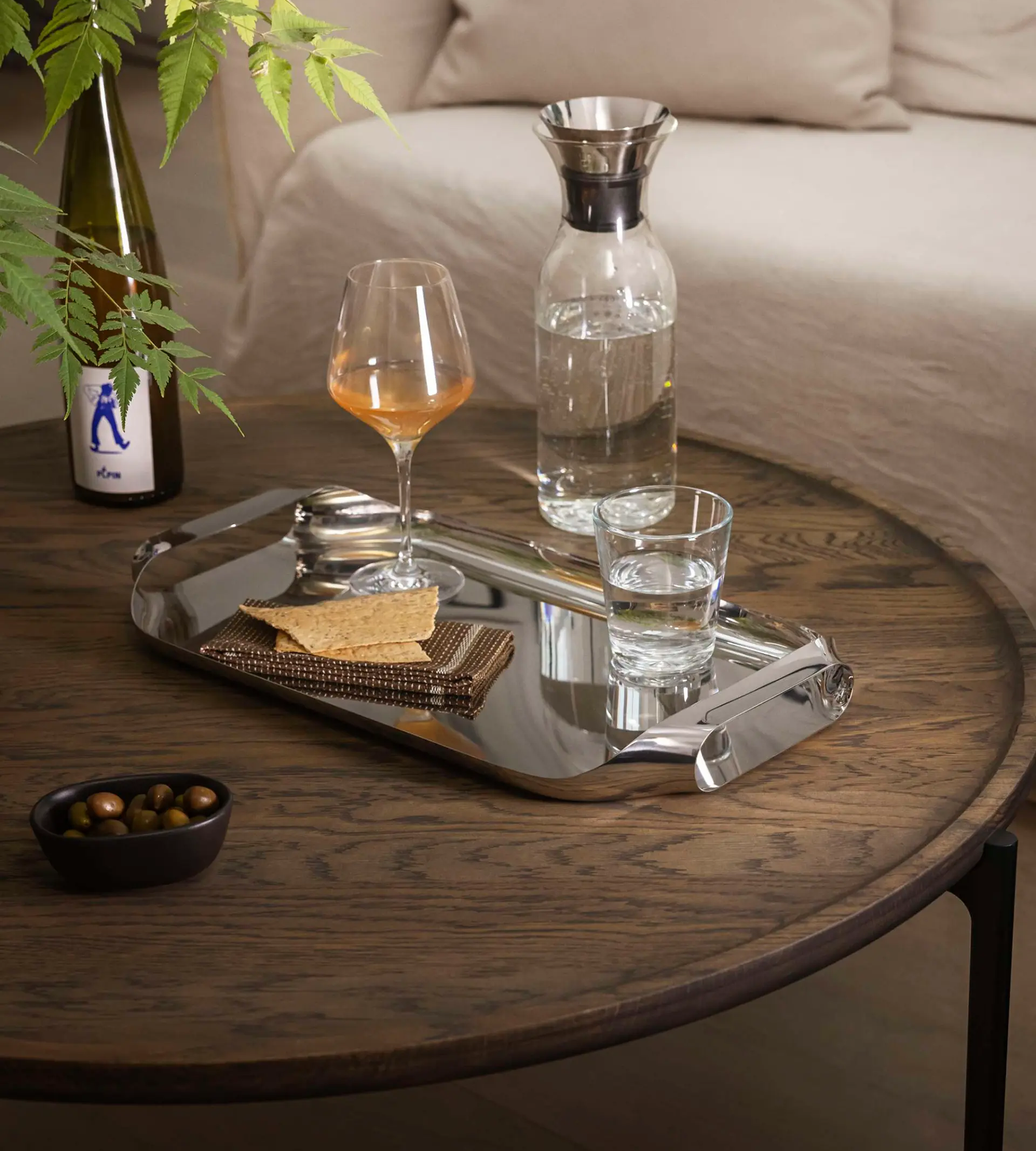 Liquid Lounge Serving Tray - Stainless Steel
