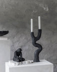 Art Piece Candle Holder - Black