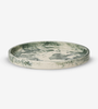 Mist Round Tray Large - Emerald Off-White