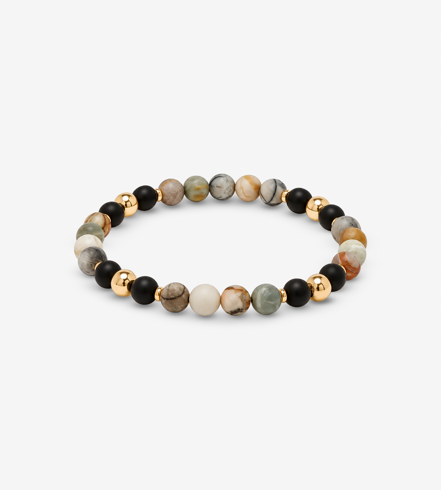 Mr Minty Bracelet with Picasso Jasper &amp; Onyx