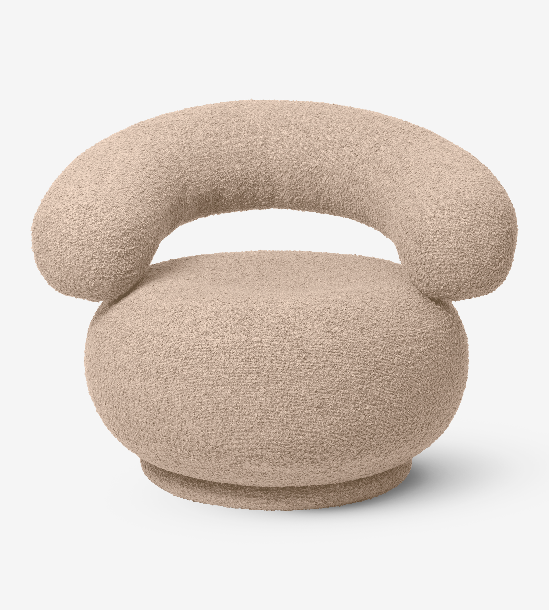 Orbo Lounge Chair - Raw Bouclé Natural