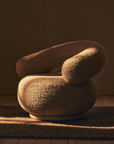 Orbo Lounge Chair - Raw Bouclé Natural