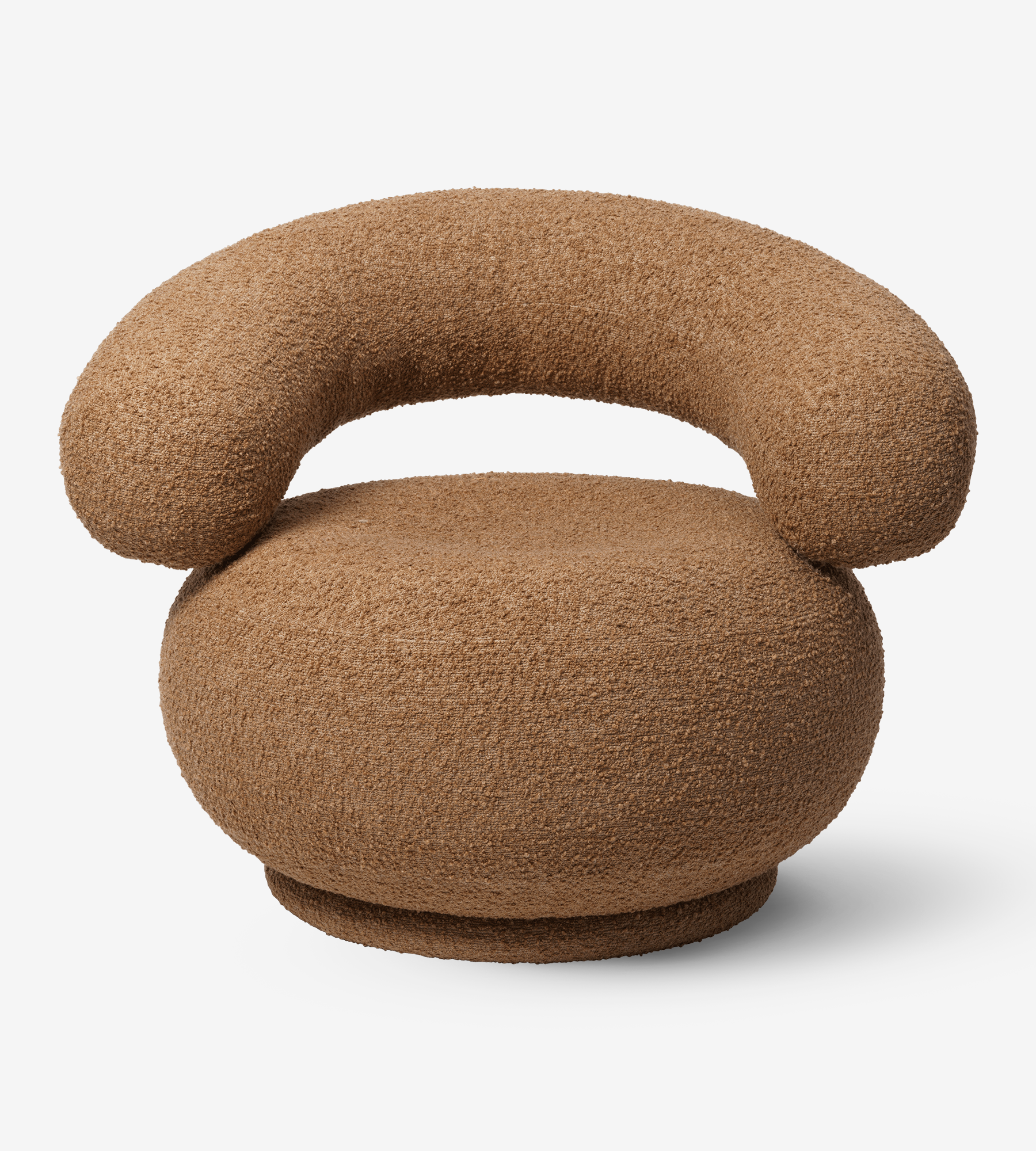 Orbo Lounge Chair - Raw Bouclé Tan