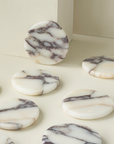 Pebble Marble Coasters (set of 2) - Calacatta Viola