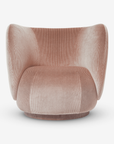 Rico Lounge Chair - Devoré Velvet Blush