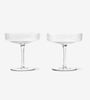 Ripple Champagne Saucer (set of 2) - Clear