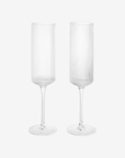 Ripple Champagne Flutes (set of 2) - Clear
