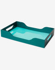 Swell Lacquered Tray M - Turquoise