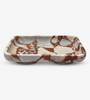 The Architect Footed Tray - Brown Calacatta