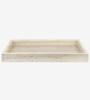 Travertine Tray Large - Linen