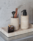 Travertine Tray Medium - Linen