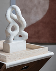 Travertine Tray Large - Linen