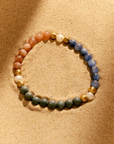 Wanderlust Dreams Bracelet with Kyanite, Sunstone, Jade & Pearl