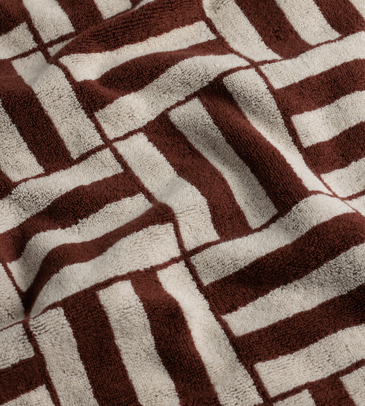 Willis Pool Towel - Mudbrick &amp; Crème