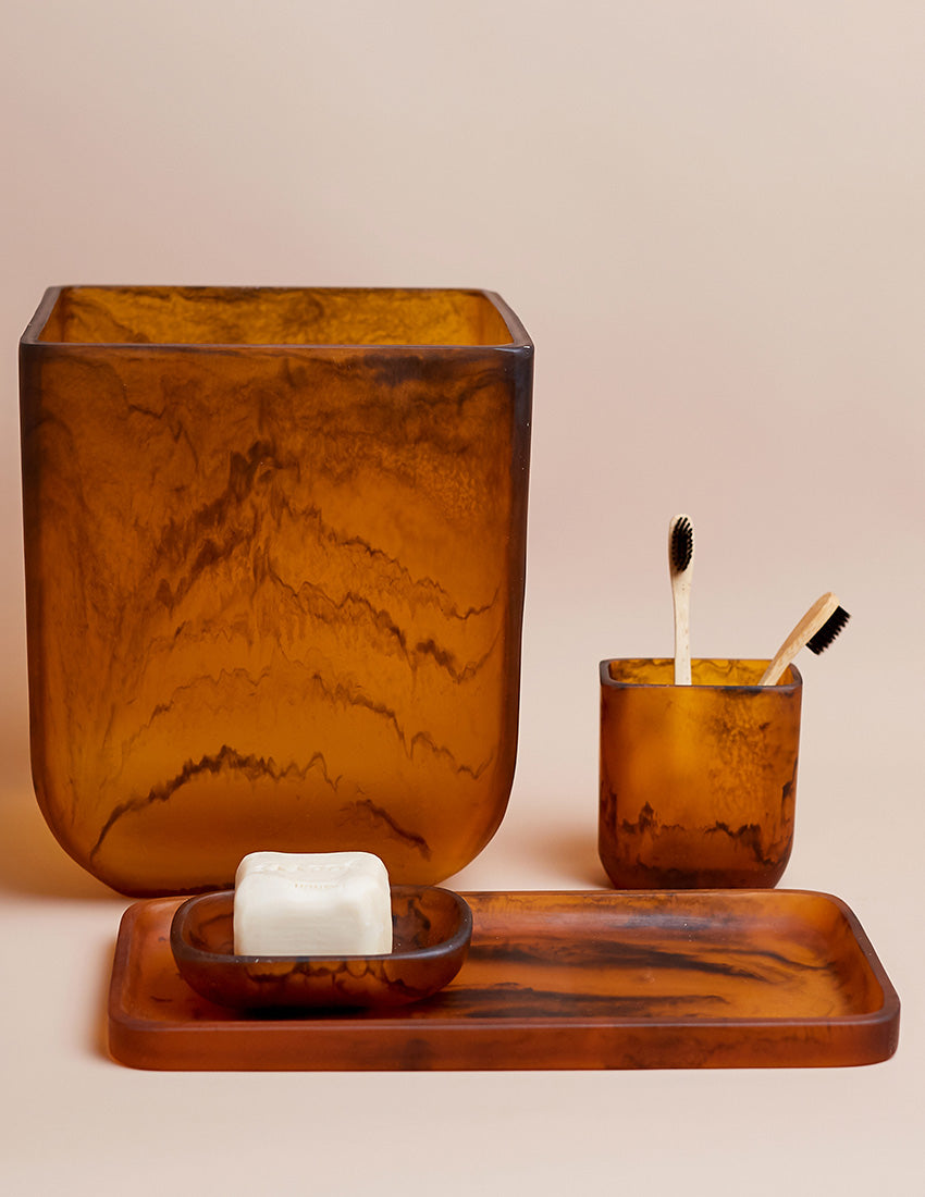 Flow Resin Soap Dish - Earth